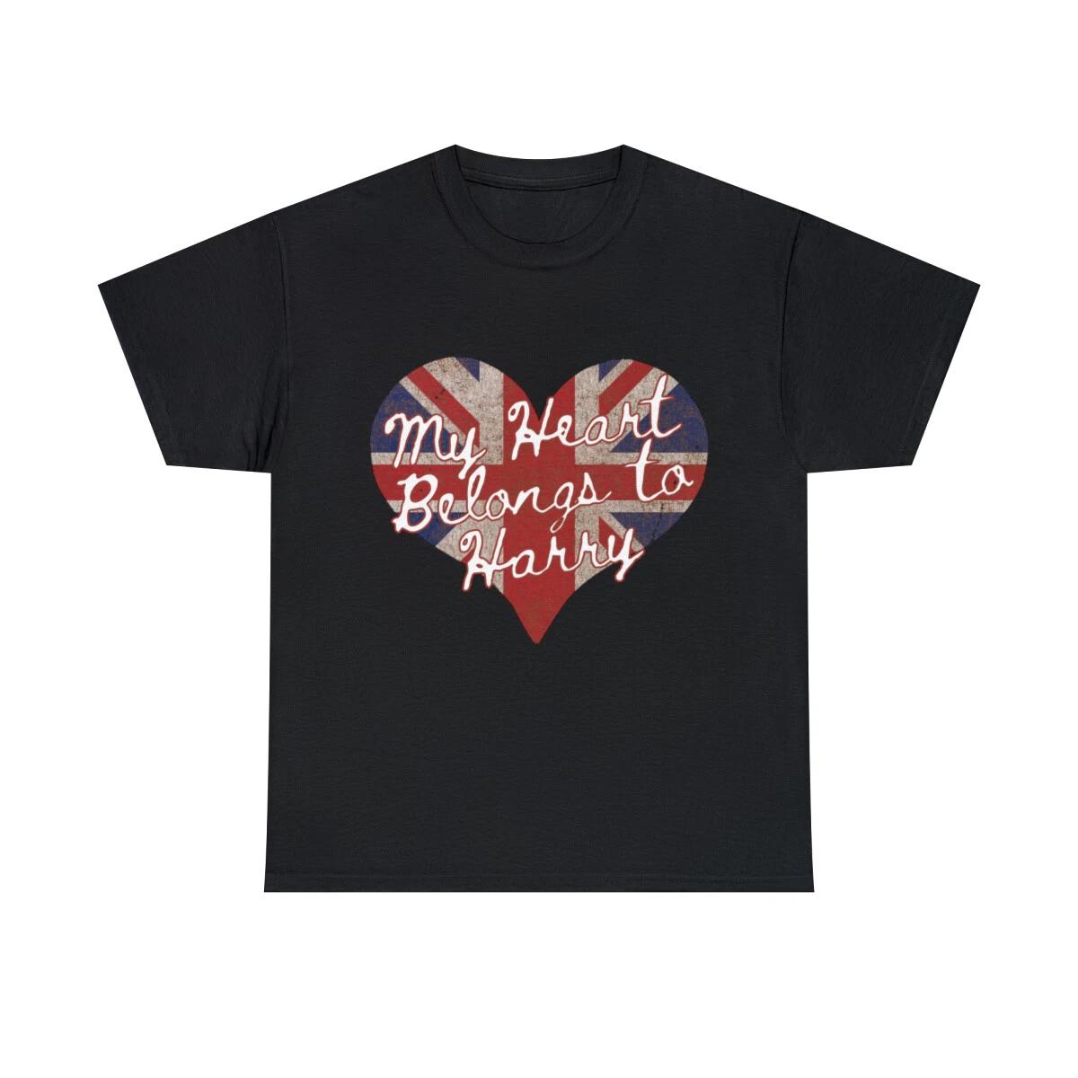 My Heart Belongs To Prince Harry Graphic Tee Shirt, S-5XL L