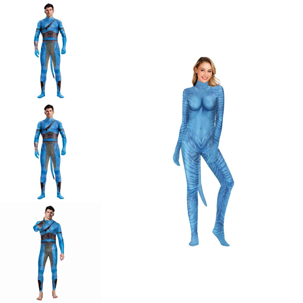 Avatar Inspiriertes Halloween Kostüm Milchseide Body für Fantasy Rollenspiel