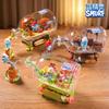 Smurfs Drift Bottle Building Blocks Mushroom Cultivation Garden Forest Fruit Drink House Model Bricks Kids DIY Toys Holiday Gift