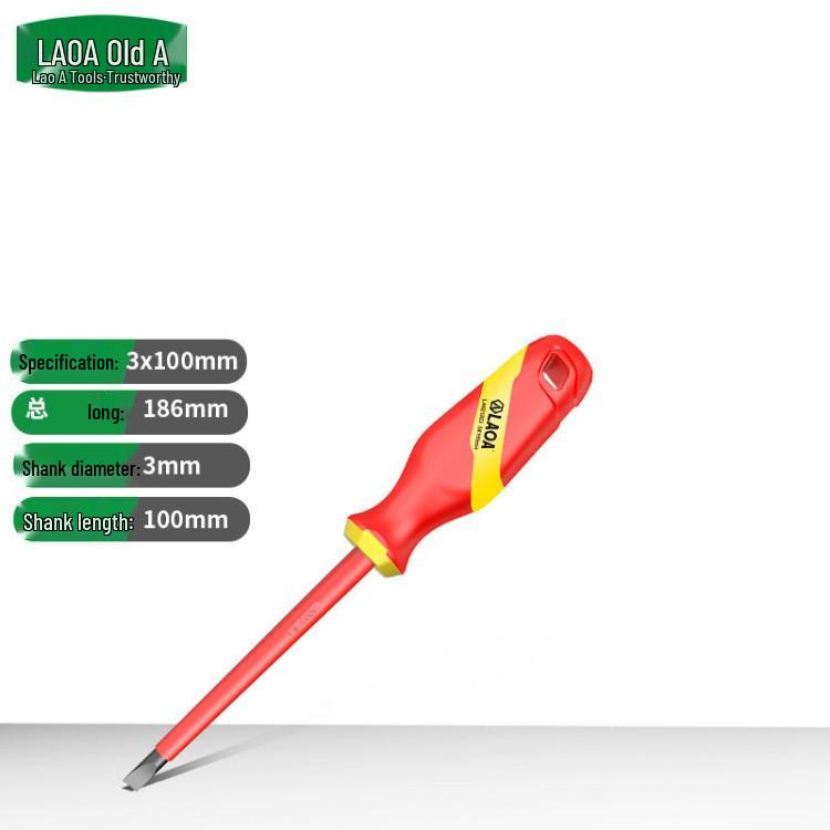 Old A High Voltage 1000V Phillips and Flathead Insulated Screwdriver - VDE Certified for Electricians