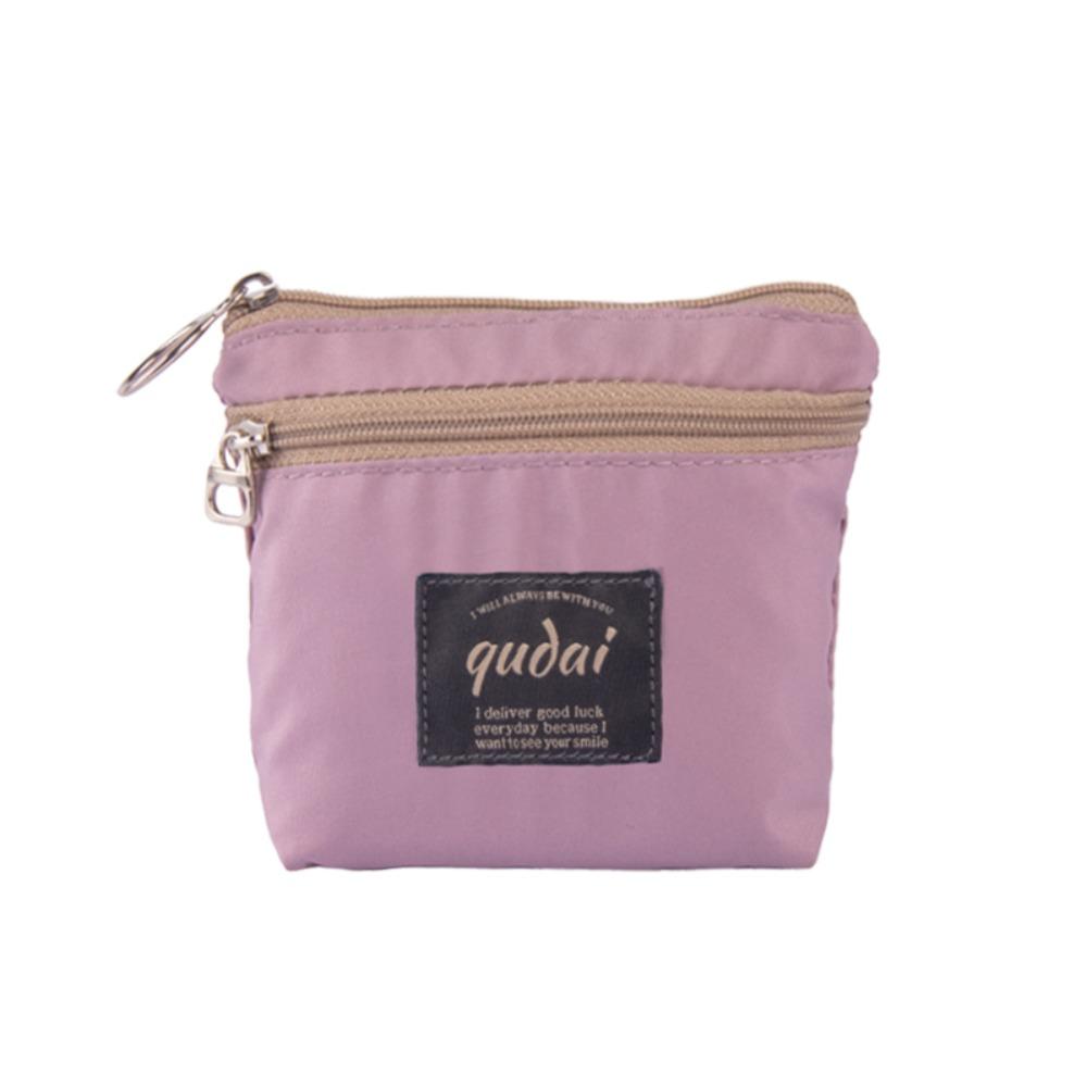 

Милый кошелек-ноль в корейском стиле, квадратная мини-сумка для хранения, простой нейлоновый кошелек для монет, для путешествий фиолетовый