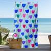 Watercolor Tulip Print Beach Towel Quick Dry Lightweight Absorbent Cute Colorful Floral Design Towel for Summer Vacation Pool