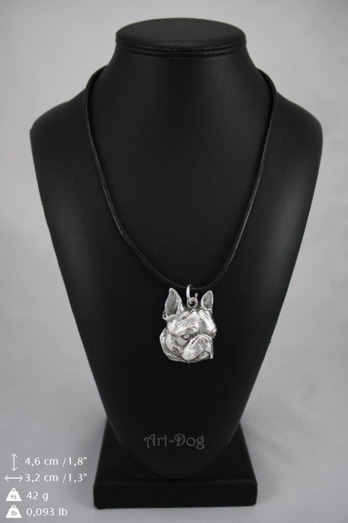 Boston Terrier, American Gentleman - Necklace with Dog, Silver-plated Pendant for Dog Fan, Unique Jewelry by Art-Dog Brand