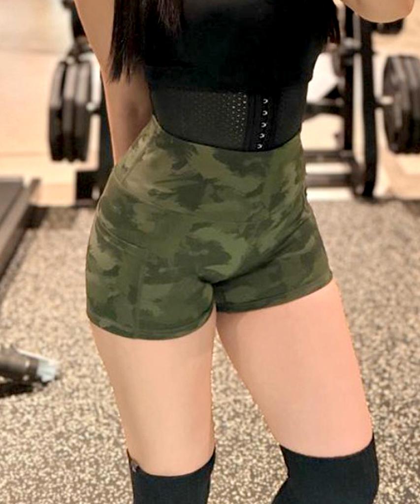 BUBBLELIME Camouflage Women'S Summer Shorts Half-Length Shorts Plus Size (Type B)