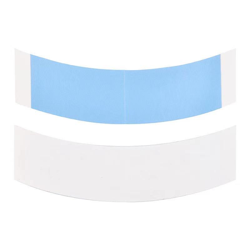 In-Stock Ultra-Thin Blue Hair Extension Tape - Real Human Skin Patch PU Hairpiece, Double-Sided Tape