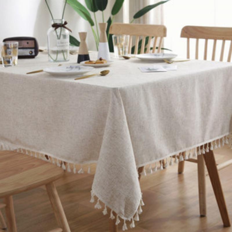 French Style Tablecloth Solid Color Coffee Dressing Table Cover Wedding Party Table Decoration Table Cloths for Dining Table