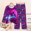 New Demon Hunters Children's Pajamas Long Sleeve Cartoon Girls Babies Middle and Older Children's Loungewear Set