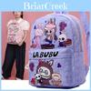 Adorable Cartoon Kids Backpack Labubu Trendy Nylon Preschool Bag For Boys Girls