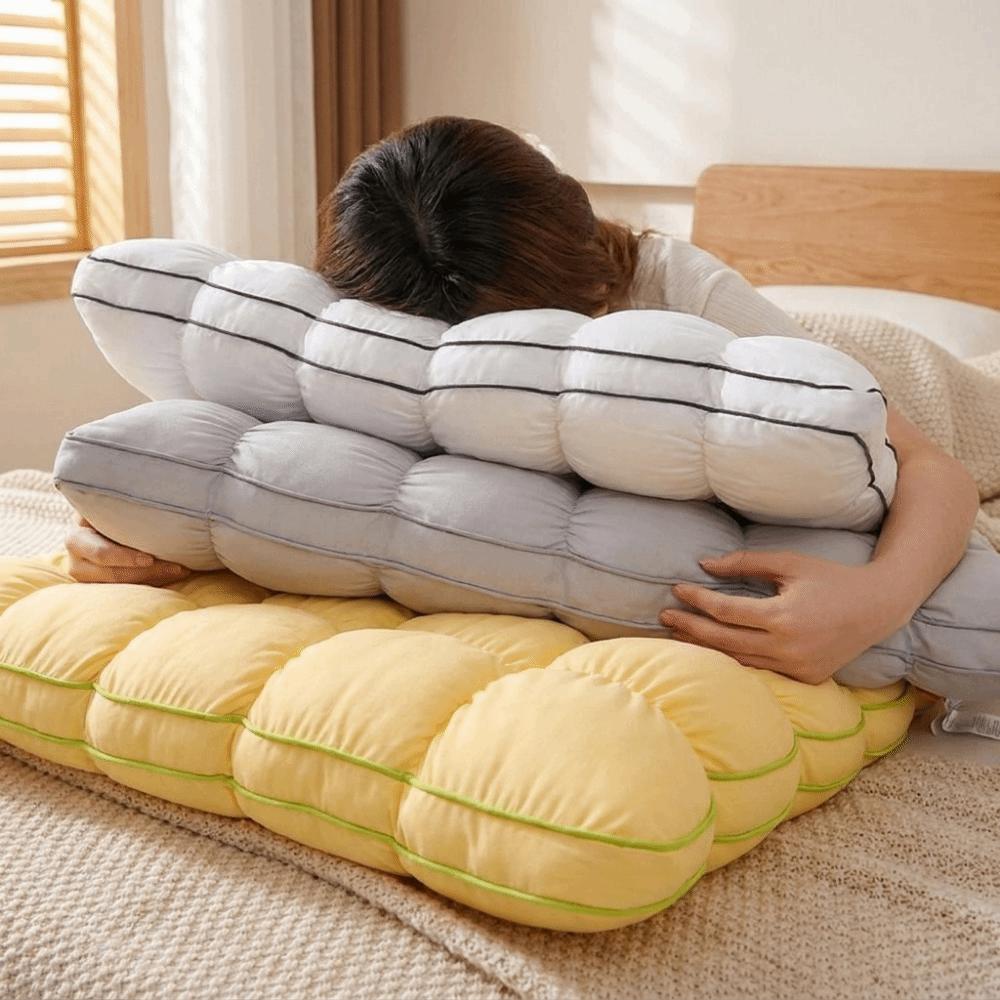 Fluffy Quilted Cooling Pillow Skin-friendly Neck Support Pillow Creative Sleeping Pillow  Hotel