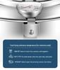 304 Stainless Steel Tempura Frying Pot with Double-Bottom, Oil-Saving, Temperature Control, and Thermometer for Gas and Induction Cookers