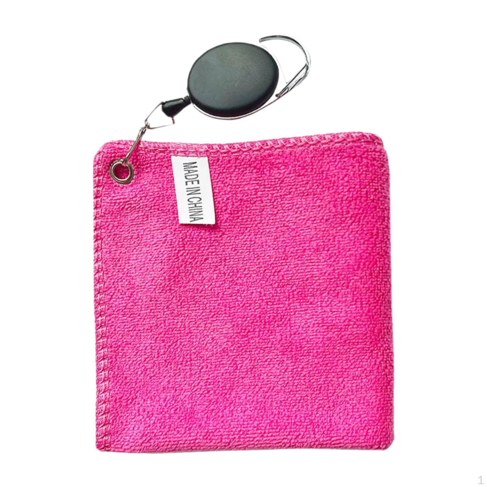 

Полотенце для гольф-мячей Очищающее 11,81x11,81 дюйма Портативное Чистящее Карман розы красного