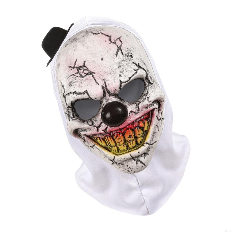 Frightening Latex Clown Mask With Ergonomic Designs Accessory For Horror Parties