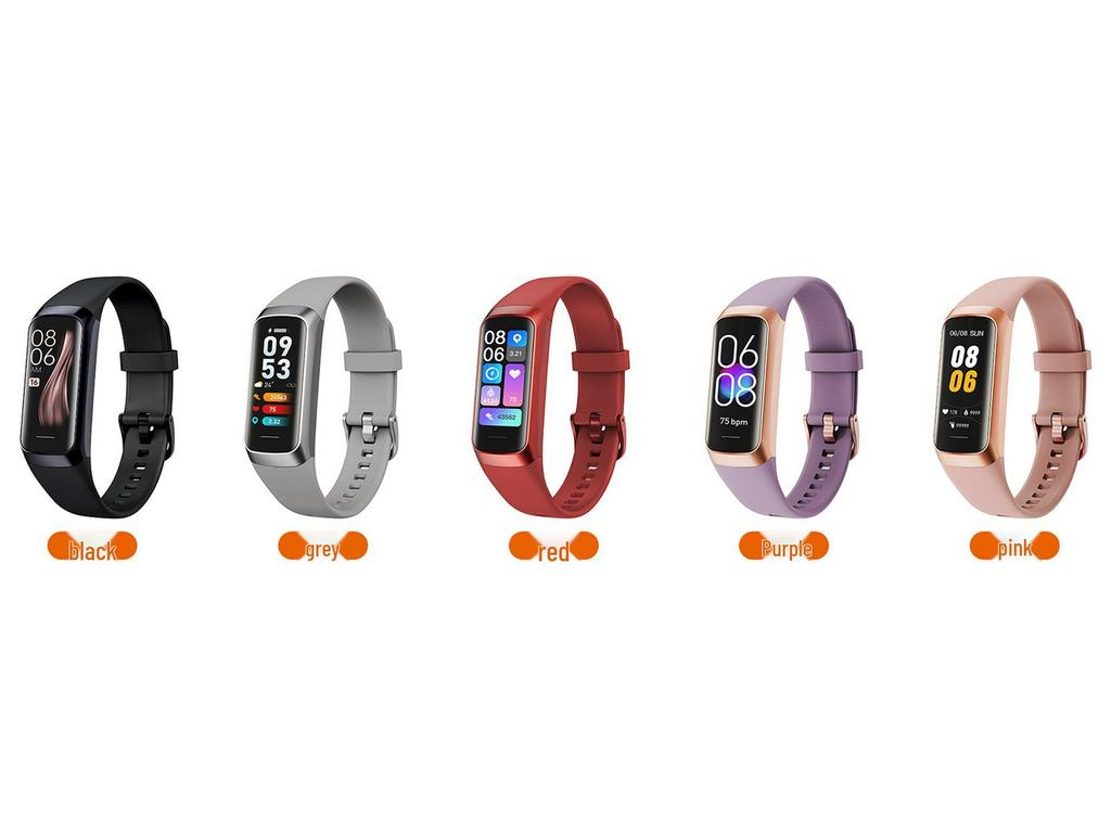 Smartwatch C60: Sport, krokomierz, tętno, ciśnienie krwi, temperatura ciała, tlen we krwi, ekran AMOLED HD, inteligentna bransoletka