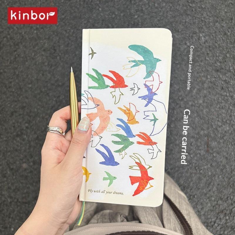 Kinbor Artist Illustrated Weekly Planner Mini Self-Date Organizer Notebook Daily Plan Journal for Work/Travel/Study Kawaii Gifts