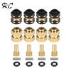 4Pcs Brass Wheels Hex Hub Extenders 7mm with Nuts for 1/24 RC Crawler SCX24 Bronco C10 Gladiator AX24 Upgrade Parts