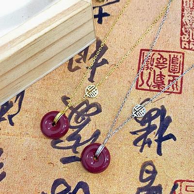 Boucle de sécurité de marque Fengfu Chine, Prière sûre et fluide, Cadeau chaîne de clavicule
