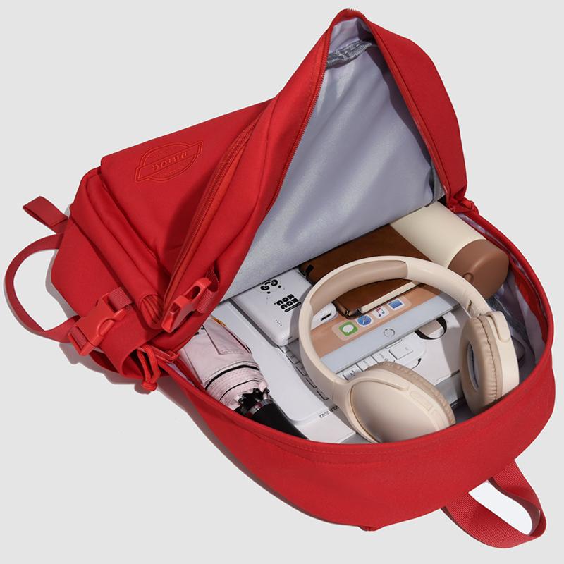 Nylon Backpack Commuter Student Schoolbag Outdoor Solid Color Backpack