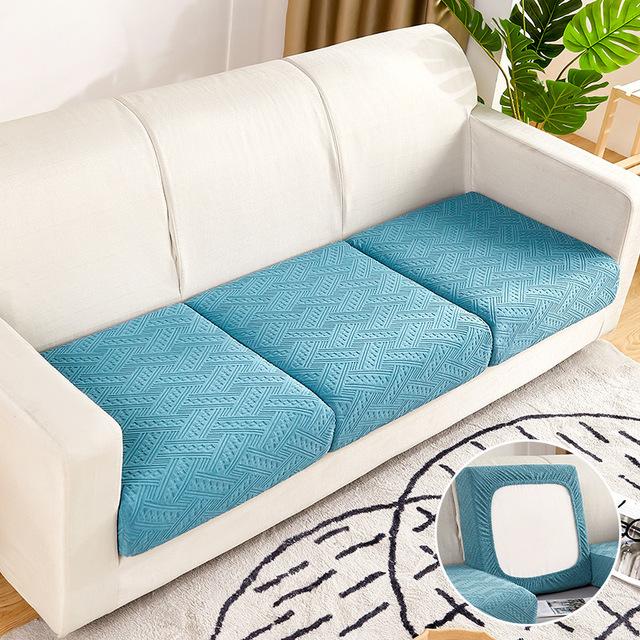 Jacquard Living Sofa Cushion Seat Cover Anti -Dust Tight Wrap Furniture Protector For Pets Kids Family Room Protective Slipcovers 1 /2 /3 /4 Seaters