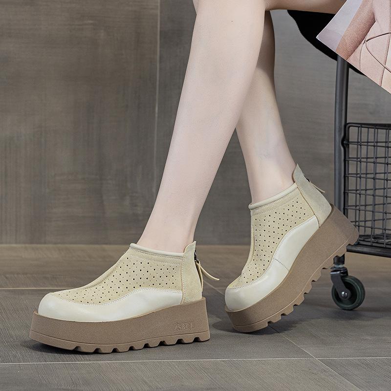 Spring and summer new hole casual sandals breathable thick sole heightening versatile hollow 16