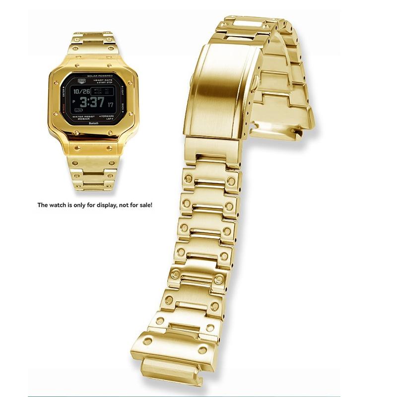 Modificação Personalizada Pulseira DW5600 Para Casio G-SHOCK DW-5600 GW-B5600 Caixa de Aço Inoxidável Pulseira de Relógio Corrente de Relógio Concha