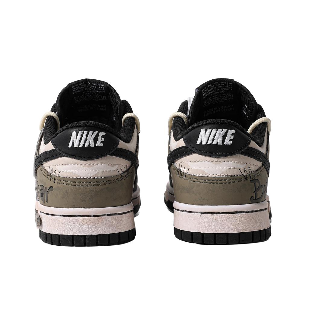 Nike Dunk Quick Dry Abrasion Resistant Balance Low top Skateboard Shoes GS Black Brown CW1590-100(TeamM-S-BOX)