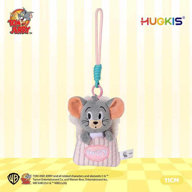 Tom & Jerry Plush Toys: Cat Pendant & Mouse Keychain Charms for Kids