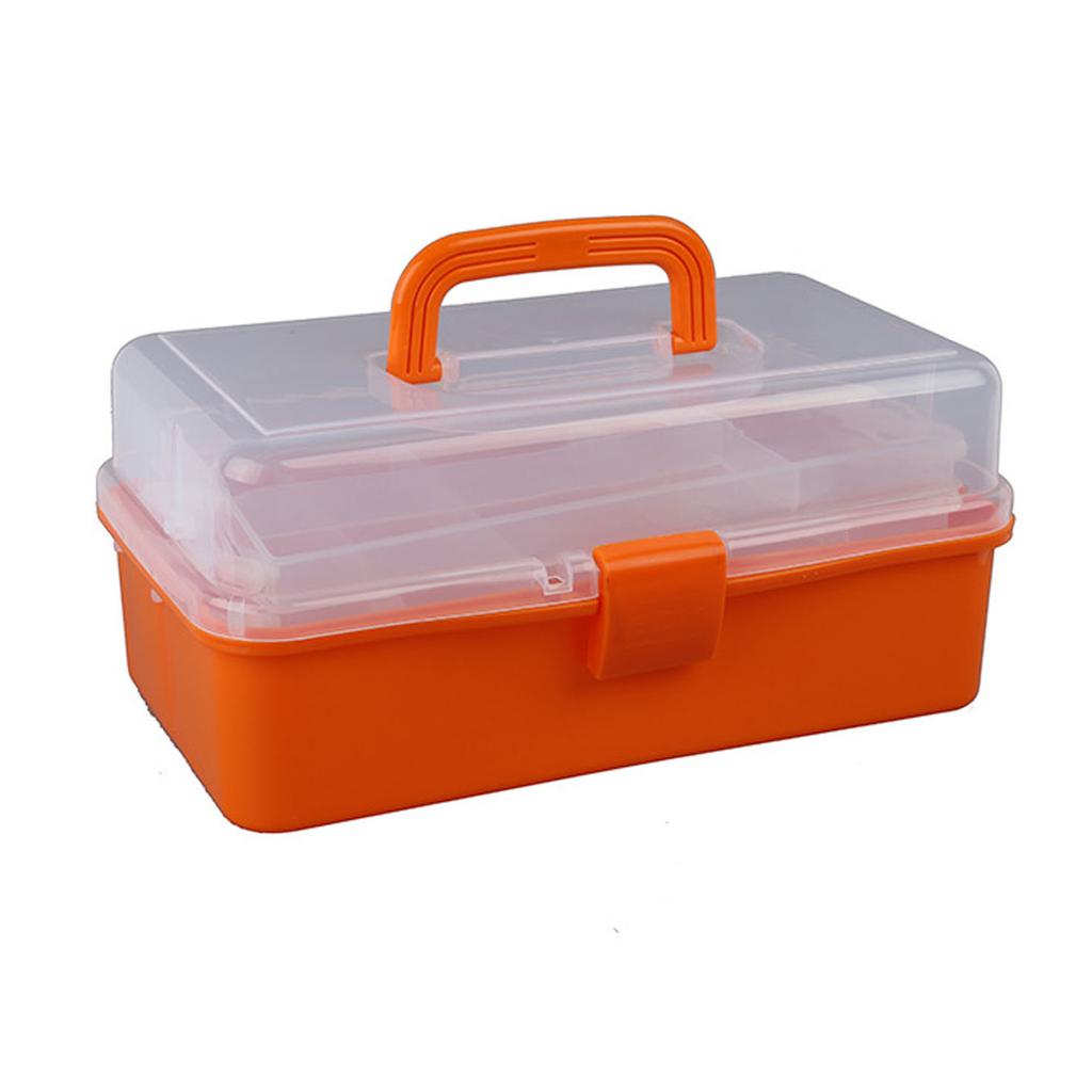 Tool Storage Box with Handle Three Layer Container Household Storage for Screw Parts Crafts Sundries Organization