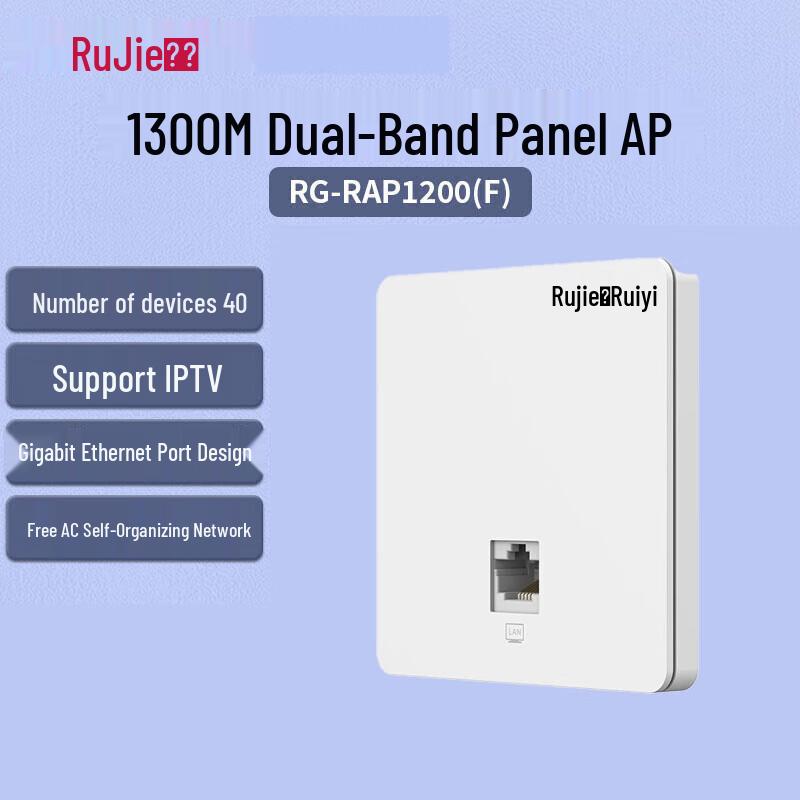 Ruijie RG-RAP1200(F) Dual-Band In-Wall Wireless AP
