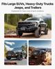 Electric Winch, 6100 kg Load Capacity, 12V DC Truck Winch with 9.5 mm x 24 m Steel Rope, Wireless & Wired Remote Control, IP55 Waterproof for Towing