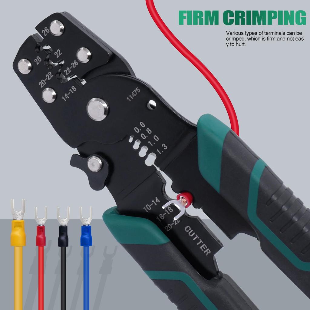 Wire Crimper Tool with Stripper Cutter Multifunctional Crimping Pliers Terminal Pliers for Insulated Electrical Connectors