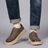 Fashion Men's Shoes 2024 Classic Basic Men's Casual Shoes Daily Outdoor Low Heel Male Sewing Round Toe Lace Up Trend Man Leather Shoes