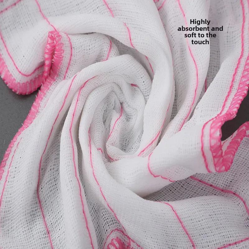 Thick Cotton Yarn Rags: Absorbent Oil & Water Dish Towels with Scouring Pads