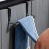Stainless Steel Over Door Towel Bar Hanging Holder Cabinet White Black Towel Rag Rack Shelf Hanger Bathroom Kitchen Supplies