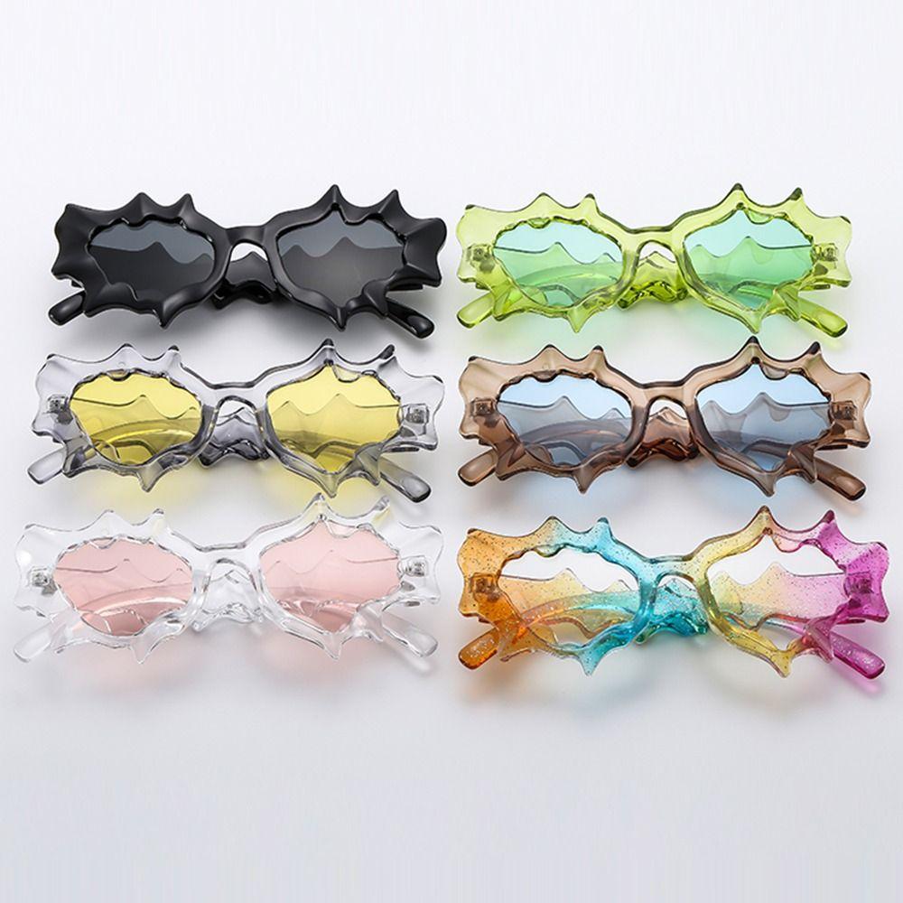 Fashion UV400 Y2K Punk Sunglasses Colorful Cat Eye Steampunk Shades for Women Men Trendy Protective Eyewear