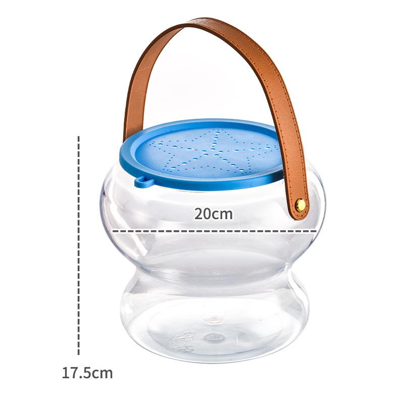 Meistverkauftes transparentes tragbares Goldfischglas mit Deckel: Ökologischer Outdoor-Fischeimer