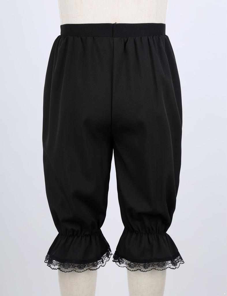 Calças Vitorianas Cosplay para Meninas, Cor Sólida, Renda, Calções Bombacha, Roupa Íntima para Vestido de Dança