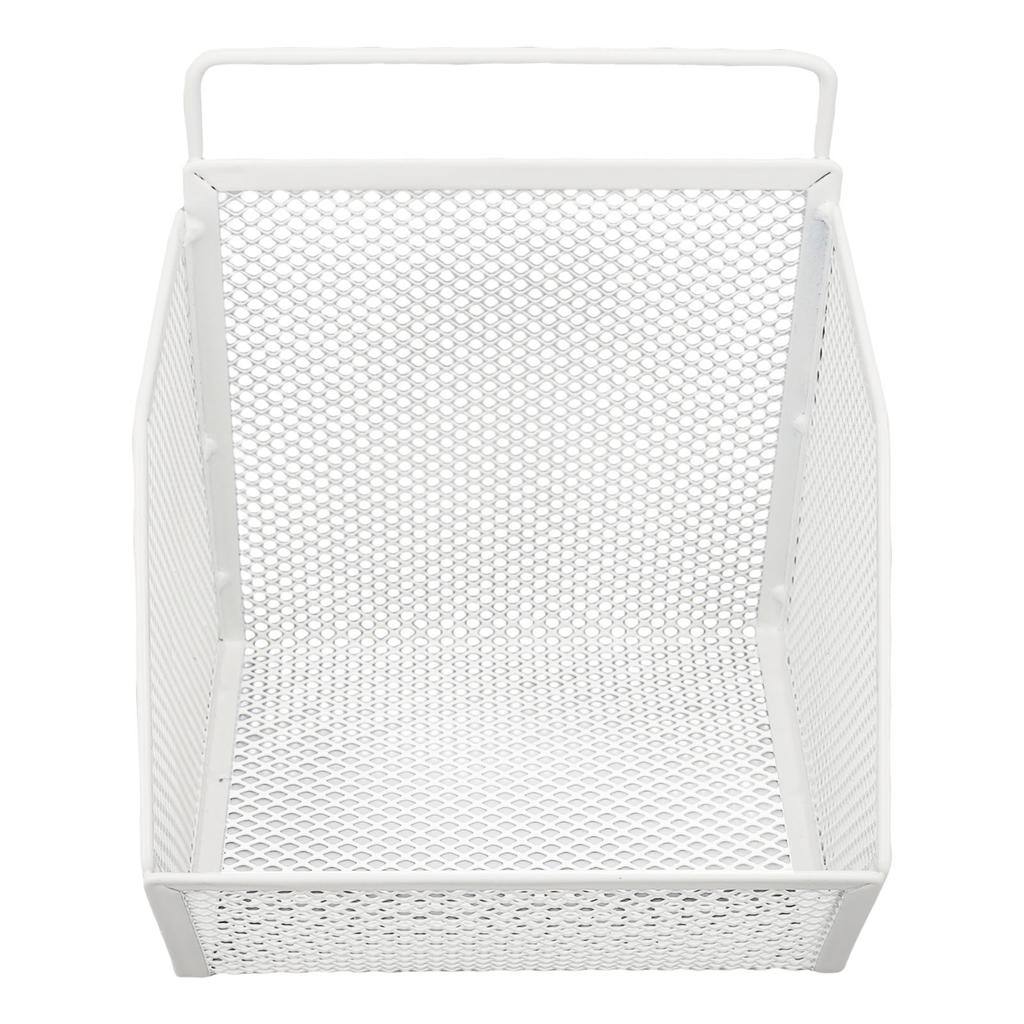 Hanging Wire Basket 13.2x10x15cm Adhesive Metal Small Wire Storage Basket for Kitchen Bathroom Bedroom