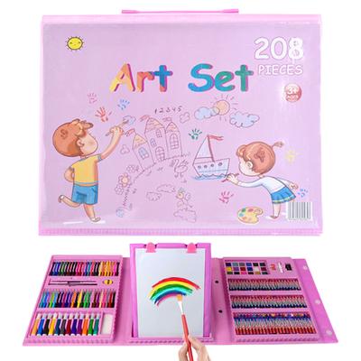 208 Pieces Coloring Crayons Painting Stationery Watercolor Drawing Set Kids Art Case Art Stationery Supplies For School