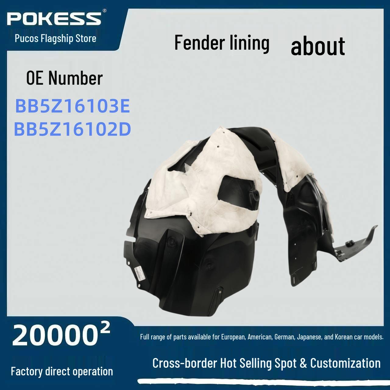

Комплект подкрылков BB5Z16103E/BB5Z16102D для Ford Explorer (Лево право) Fender Liner Left