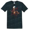 Skeleton Graphic T Shirt Funky Design Halloween Costume Tee Skull Art