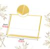 Gold Frame Acrylic Sign Holder Wedding Table Number Holders Clear Menu Picture Document Brochure Stands Photo Office Display