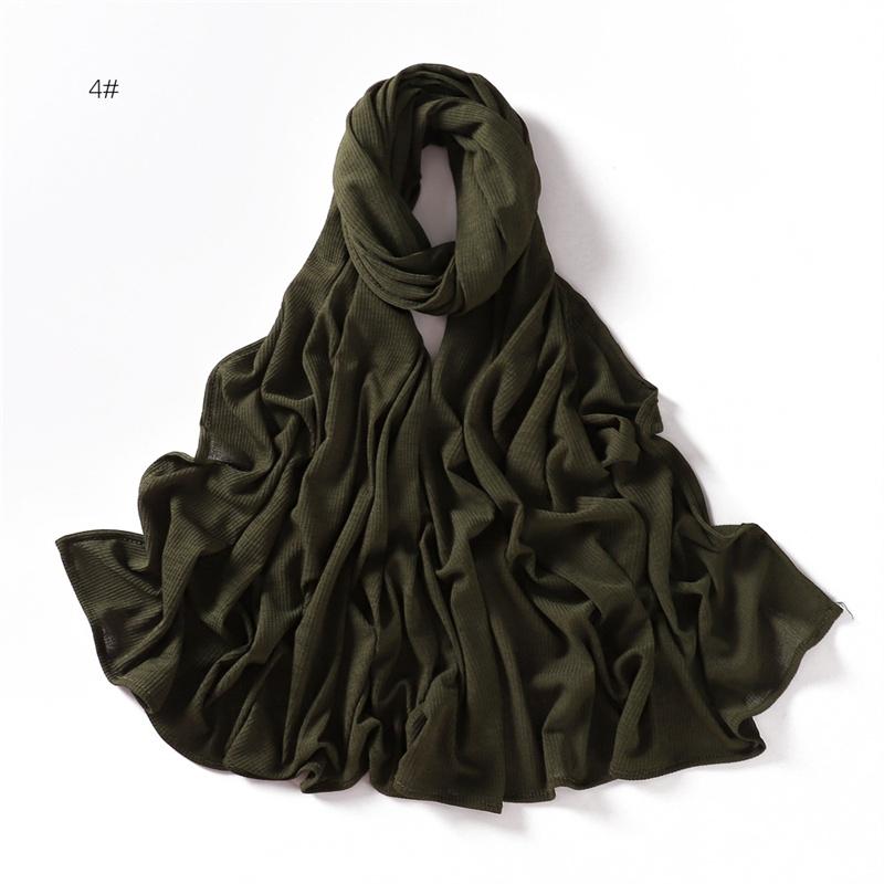 Einfacher Weicher Atmungsaktiver Ramadan Jersey Hijab Schal Wickeltuch Elastische Foulards Schal Arabischer Snood Islamischer Muslimischer Turban Stirnband 170*70cm