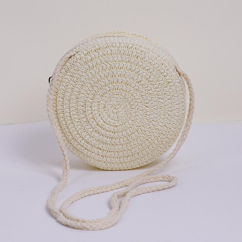 Round cake woven straw bag children s baby travel messenger bag girls new foreign style bag cute versatile summer