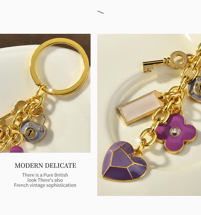 Europäisch-amerikanischer Herz-Schlüsselanhänger, Herzanhänger, Liebes-Taschenanhänger & Auto-Accessoire für Damen