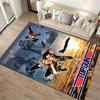 Top Gun Themed Carpet with Fighter Jet and Sunset Background Design Suitable for use as an anti-slip for living room bedroom sofas