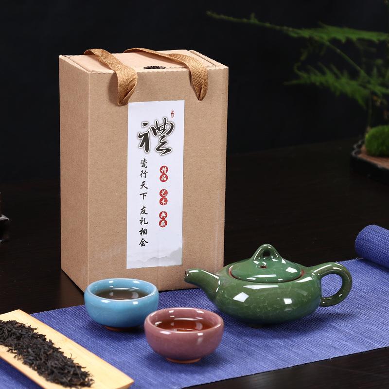 Ceramic Tea Set, Ice Cracked Tea Cup, Teapot