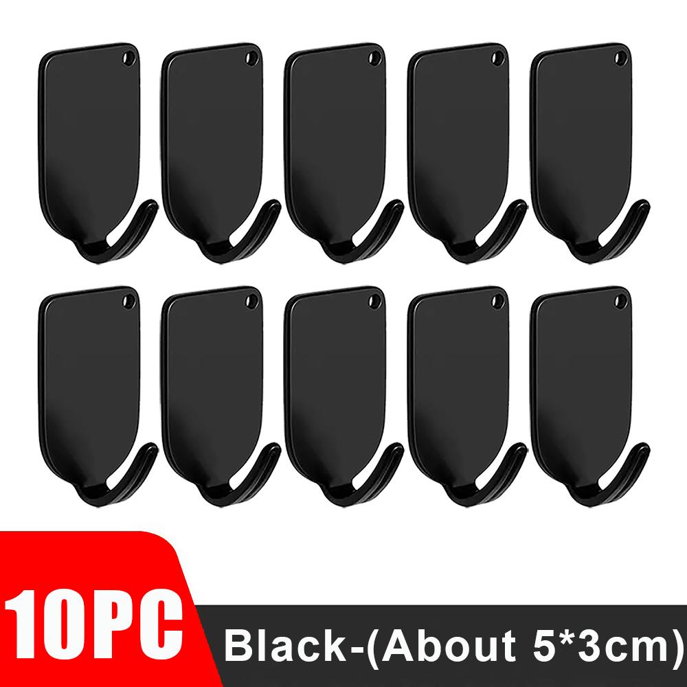 10/1PCS Stainless Steel Towel Hooks Waterproof Self Adhesive Hanging Holder Keys Bag Wall Hanger Bathroom Kitchen Organizer Hook