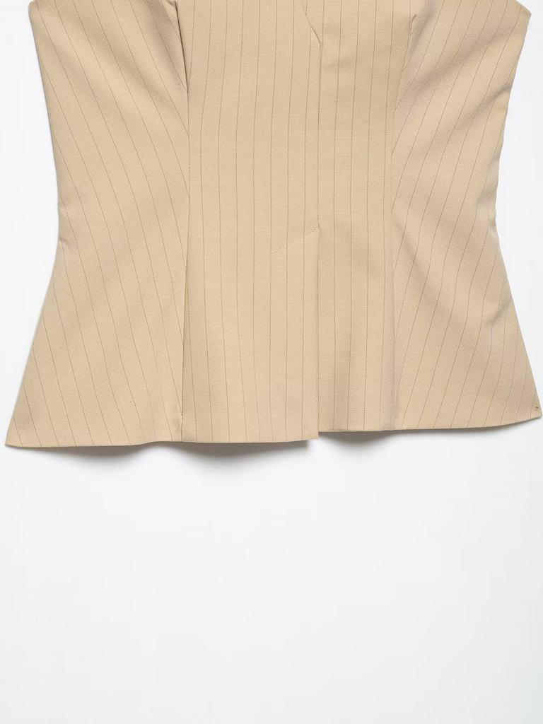 European and American Women's Fashion 2025: Striped Camisole and Skirt Short Set