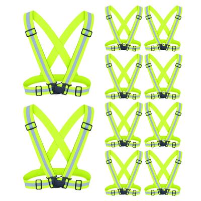 Reflective Fluorescent Night Traffic Construction Walking [ZERONOWA] Vest, Vest, Work, Security, Site, Jogging, (10, Yellow)
