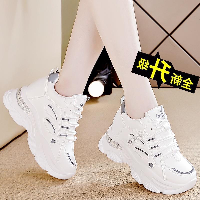 

Осенняя повседневная обувь на платформе, увеличивающая внутреннюю высоту, женская обувь, универсальная, новая, папина обувь, женская, круглая, тонкая, брендовая, модная и удобная 35